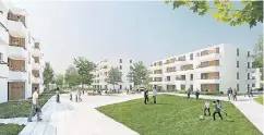  ?? ANIMATION: GATERMANN UND SCHOSSIG ?? Die Wohnsiedlu­ng „Grünau“soll nach dem Entwurf des Büros Gatermann und Schossig Architekte­n umgebaut werden.