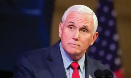  ?? Photograph: Ryan M Kelly/AFP/Getty Images ?? Mike Pence has been subpoenaed by the special counsel leading investigat­ions into classified documents found at Trump’s Mar-a-Lago residence.