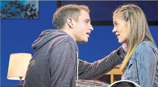  ??  ?? Ben Platt and Laura Dreyfuss in Dear Evan Hansen, above, which is still playing in New York after winning six Tony Awards in 2017. Left: Robert Markus will play Evan Hansen in Toronto.