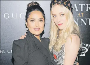  ?? AP PHOTO ?? Salma Hayek, left, and Chloe Sevigny attend a “Beatriz at Dinner” screening, hosted by The Cinema Society and Gucci, at Metrograph on Tuesday in New York.