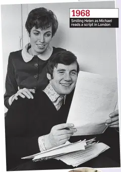  ?? ?? 1968
Smiling Helen as Michael reads a script in London