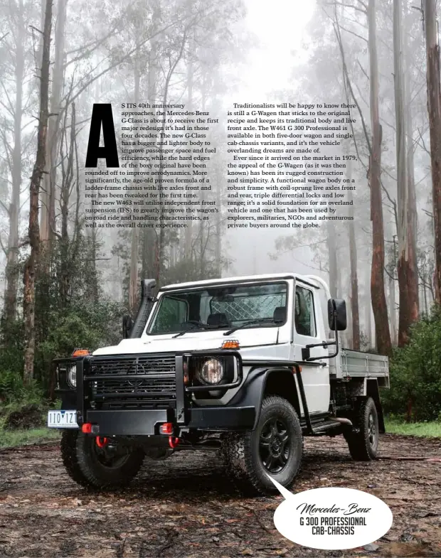  ??  ?? Mercedes-benz G 300 PROFESSION­AL CAB-CHASSIS