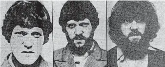  ??  ?? Four faces of evil...paedophile Peter Pickering as a pensioner, left, and in police mugshots taken in the 1970s