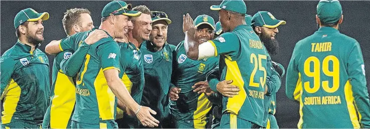  ?? Picture: AFP ?? HAPPINESS IS: A 5-0 whitewash against the old enemy, Australia, in the recent one-day series was something to savour for fans and players alike and will boost their confidence for their Australian tour no end