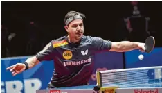  ?? Foto: afp ?? Timo Boll und die deutsche Tischtenni­s Mannschaft waren im Finale gegen China chancenlos.