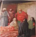  ??  ?? Healing of the Cripple and Raising of Tabitha, Masolino da Paniche, 1423-28 Bible stories provided a wealth of material for artists who took liberties with the text in order to create images that would resonate with Florentine society. Two different...