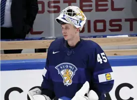  ?? FOTO: EMMI KORHONEN/LEHTIKUVA ?? Jussi Olkinuoras karriär fortsätter i NHL.