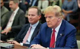  ?? SETH WENIG – THE ASSOCIATED PRESS ?? Former President Donald Trump sits in the courtroom before the start of closing arguments in his civil business fraud trial at New York Supreme Court on Thursday in New York.