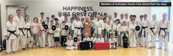  ??  ?? Members of Ashington Karate Club attend their fun class