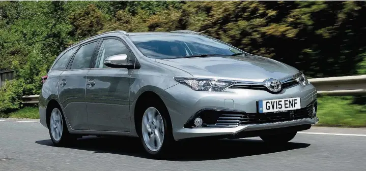  ??  ?? ●● The Toyota Auris Icon 1.2 CVT Touring Sports