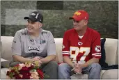  ?? NATHAN CONGLETON — NBC NEWS' TODAY ?? Eagles fan Billy Welsh, left, and Chiefs fan John Gladwell, bonded by a kidney donation and their love of football, are now headed to the Super Bowl. Gladwell donated a kidney to Welsh two years ago after Welsh was diagnosed with polycystic kidney disease.