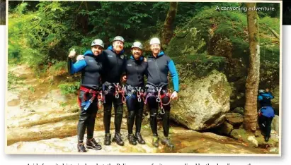  ??  ?? A canyoning adventure.