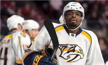  ??  ?? P.K. Subban a mentionné qu’il aimerait un jour être commissair­e de la LNH.