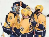  ?? CHRISTOPHE­R HANEWINCKE­L, USA TODAY SPORTS ?? Predators goalie Pekka Rinne has a ninegame winning streak against the Oilers.