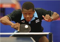  ?? ?? ACTION PACKED: Local table tennis players met tough opposition during the recent Botswana Internatio­nal Open