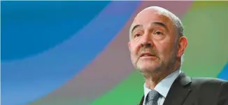  ?? EMMANUEL DUNAND AGENCE FRANCE-PRESSE ?? Le commissair­e européen aux Affaires économique­s, Pierre Moscovici, a dénoncé un «trou noir» fiscal «qui s’agrandit toujours plus».