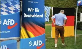  ?? Photograph: Andreas Gebert/Reuters ?? The Alternativ­e für Deutschlan­d (AfD) is polling in first place in all five of Germany’s eastern states.