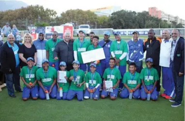  ??  ?? WINNERS: The Ottoman U13’s triumphed in the Feedem Pitseng knockout tournament in 2016. The final was played at Newlands Cricket Ground.