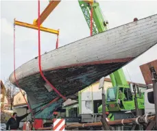  ?? FOTO: HIN ?? Das fast 100 Jahre alte Segelboot „Marotte“soll saniert werden.