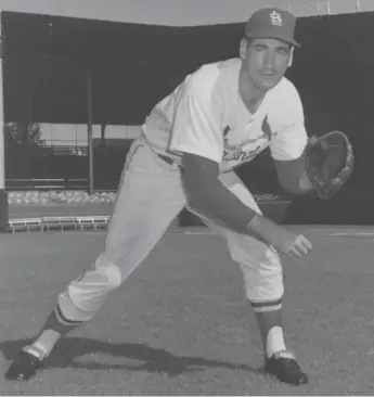 ?? COURTESY TAYLOR FAMILY ?? Ron Taylor as a reliever with the St. Louis Cardinals. He won a World Series with the Cards in 1964.