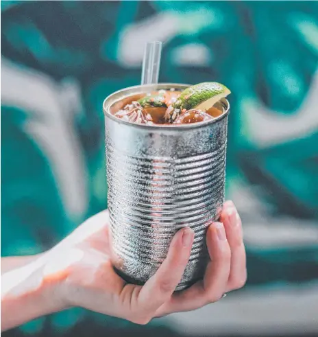  ??  ?? Served in an upcycled tin, Aloha’s The Oil Change is a cracking way to refuel.