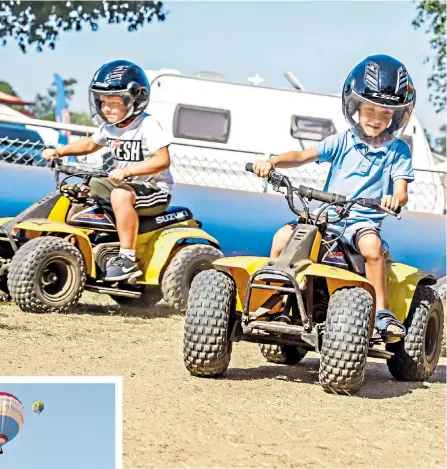  ??  ?? SUMMER ACTION Children won’t be left out at Festival of Wheels, main; participan­ts at the Bristol Balloon Fiesta, below