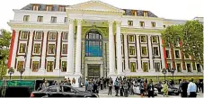  ?? /Reuters ?? A death in the House: Parliament building in Cape Town. The suicide of a senior official at parliament has put the spotlight on job cuts in the public service.