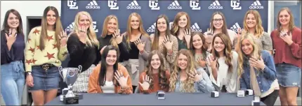  ?? Scott Herpst ?? The Gordon Lee Lady Trojans picked up even more bling for their fingers with another set of state softball championsh­ip rings to commemorat­e the 2020 season. It was Gordon Lee’s sixth title in a row and their 11th fastpitch title all-time, a new GHSA record.