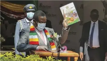  ?? ?? President Emmerson Mnangagwa launching the National Developmen­t Strategy blueprint.