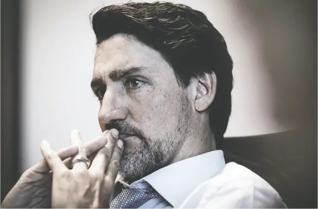  ?? Adam Scotti / PMO ?? Prime Minister Justin Trudeau’s new look was revealed on Instagram on Monday in a picture taken by his official photograph­er.