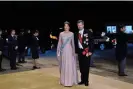  ?? ?? Crown Princess Mary and Crown Prince Frederik arrive at the Imperial Palace in Tokyo in 2019. Photograph: Anadolu Agency/Getty Images