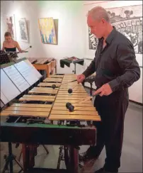  ??  ?? MALLETS: Legendary vibraphone player Frank Mallows.