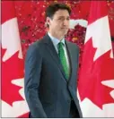  ?? The Canadian Press ?? Prime Minister Justin Trudeau arrives for a media availabili­ty at the Canadian Embassy in Paris, France Monday.