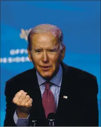  ?? SUSAN WALSH — THE ASSOCIATED PRESS ?? Many Democrats want President-elect Joe Biden to pursue investigat­ions into President Donald Trump’s administra­tion.