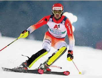  ?? AFP ?? Ramon Zenhäusern ist mit 2,02 Metern einer der grössten Slalomfahr­er.