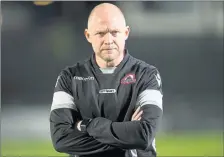  ??  ?? DIFFICULT EVENING: Edinburgh coach Duncan Hodge watched his side crumble in a testing second half