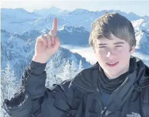  ??  ?? ●● Olly Hargreaves, 16, is aiming to climb Mont Blanc to fund a charity expedition to Ecuador