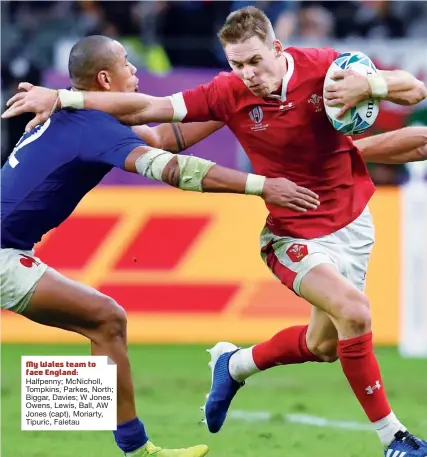  ?? PICTURE: Getty Images ?? Put him on bench: Wales’ Liam Williams evades the tackle of France’s Gael Fickou