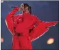  ?? MATT SLOCUM — AP ?? Musical artist Rihanna performs during the halftime show at Super Bowl LVII.