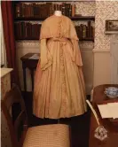  ?? Brontë Parsonage Museum ?? Brontë’s pink wrapping gown with matching cape. Photograph: Simon Warner/