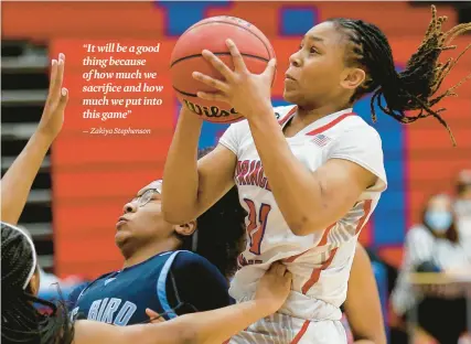  ?? STEPHEN M. KATZ/STAFF FILE ?? Zakiya Stephenson, a senior at Princess Anne High in Virginia Beach, won’t benefit from NIL in high school, but can when she plays in college at the University of Mississipp­i. She likes the idea of a high school athlete being able to profit from NIL money.