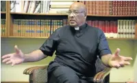  ?? Picture: TEBOGO LETSIE ?? CLEAN-UP: South Africa’s Cardinal Wilfred Napier has been appointed to a task team to reform the Vatican Bank