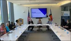  ?? MELANIE GILBERT — LOWELL SUN ?? U.S. Rep. Lori Trahan kicked off Pride Month by hosting an LGBTQ+ roundtable with community leaders at Umass Lowell on June 1, 2023.