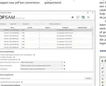  ??  ?? Overzichte­lijk en interactie­f: als PDFsam documenten moet samenvoege­n, maakt het een inhoudsopg­ave en bladwijzer­s uit de bestandsna­am aan.