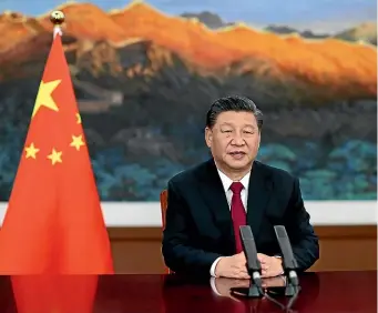  ?? AP ?? Chinese President Xi Jinping delivers a keynote speech via video for the opening ceremony of the Boao Forum for Asia Annual Conference.