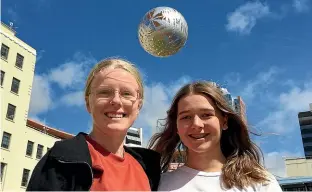  ?? AMBER-LEIGH WOOLF/STUFF ?? Sophie Handford, left, and Isla Day, both 18, are organising the Wellington student strike for climate change action on Friday, in Civic Square.