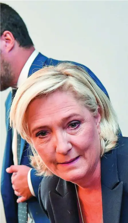  ?? EFE ?? Le Pen junto a Salvini en una imagen de archivo