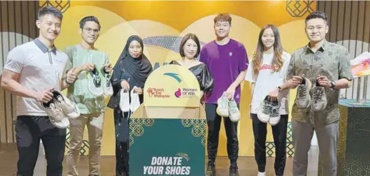  ?? ?? Anta invites Malaysians to unite in donating their pre-loved shoes to support the less fortunate.