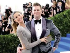 ??  ?? NEW YORK: In this May 1, 2017, file photo, Gisele Bundchen, left, and Tom Brady attend The Metropolit­an Museum of Art’s Costume Institute benefit gala celebratin­g the opening of the Rei Kawakubo/Comme des Garcoals: Art of the In-Between exhibition. — AP