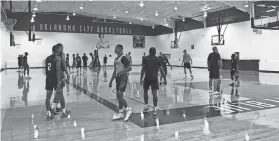  ?? JOE MUSSATTO/THE OKLAHOMAN ?? The Thunder opened training camp at the OKC Blue practice facility.
